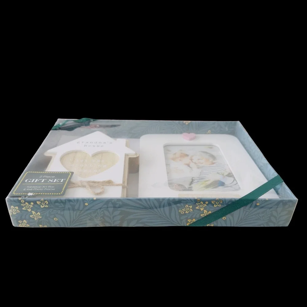 Belle Maison Grandma's House Gift Set 2 Piece Picture Frame & Caption Box NIP